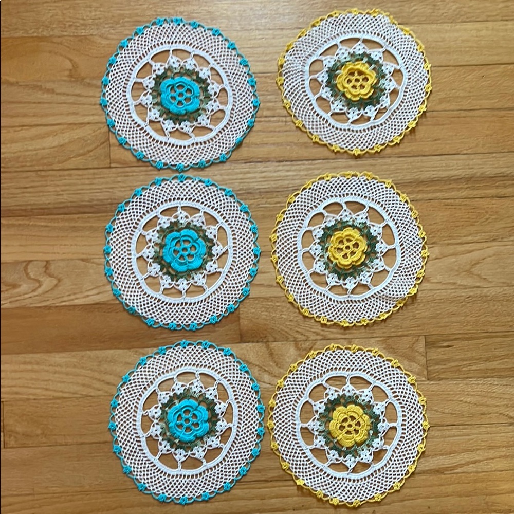 hand crotchet doilies